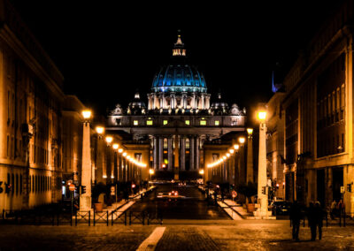 san pietro basilica vatican night picture rome most beautiful things to see in rome